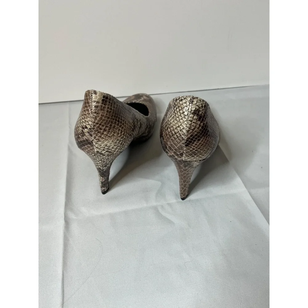 Snake Print High Heels Faux Leather Shoes 8.5 Target Made In China All Man-Made